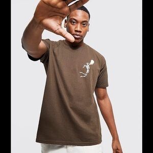 OVERSIZED SKELETON BACK PRINT T-SHIRT BOOHOOMAN NEW SMALL